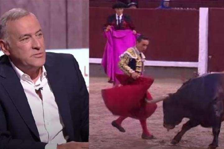 Xabier Fortes, durante la entrevista a Albert Boadella en 'La Noche en 24 Horas'