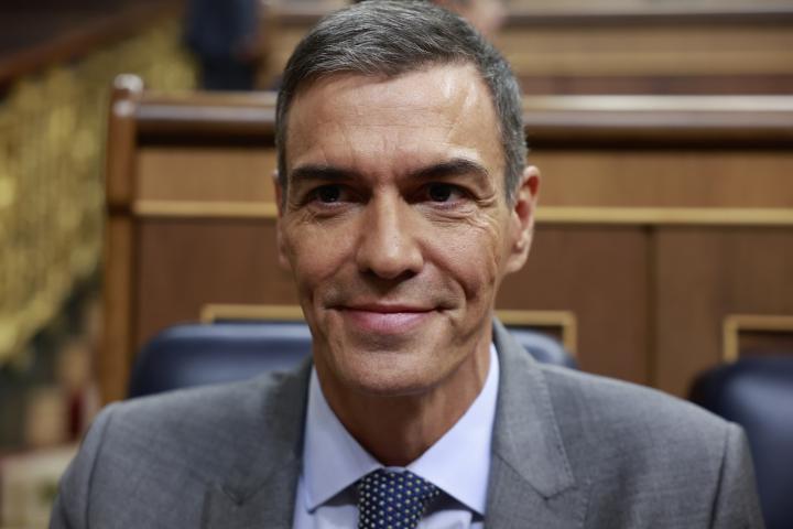 El presidente del Gobierno, Pedro Sánchez, en el Congreso.