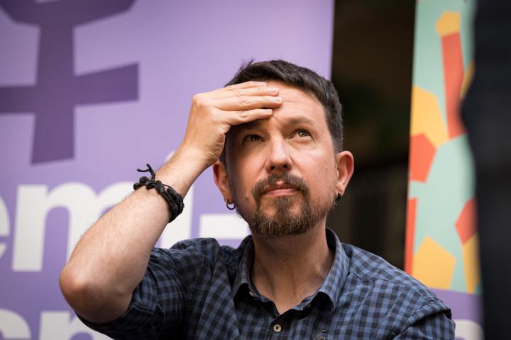 Pablo Iglesias, en un mitin en Madrid