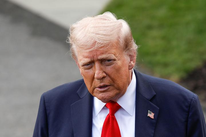 Donald Trump, con la prensa en los exteriores de la Casa Blanca