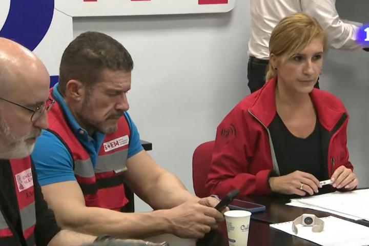 La exconsellera de Emergencias valenciana Salomé Pradas, en las imágenes facilitadas por 'Á Punt' de la reunión del Cecopi del día de la dana y emitidas por TVE.