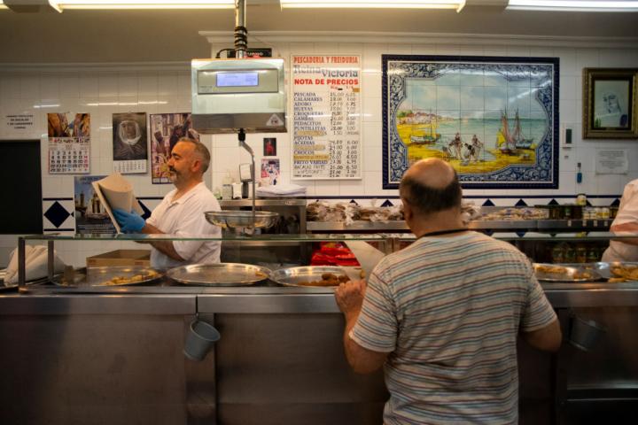 Interior de un supermercado en Sevilla.