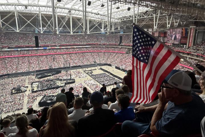 El Estadio State Farm, donde se ha celebrado el funeral de Charlie Kirk