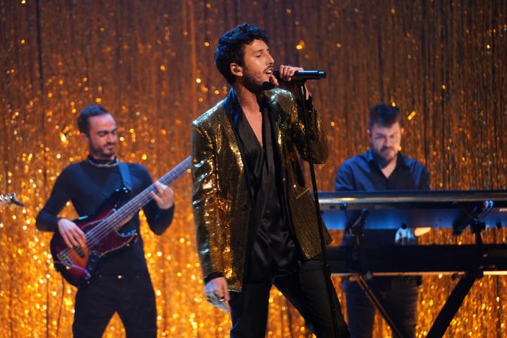 Sebastián Yatra en el programa Jimmy Fallon, ‘The Tonight Show’, en 2022.