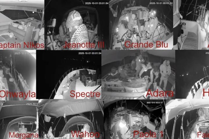 Embarcaciones de la Global Sumud Flotilla rumbo a Gaza bajo alerta máxima, vigiladas por drones y con riesgo de intercepción israelí.