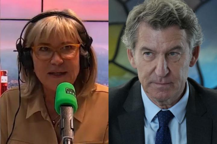 Fotomontaje de Julia Otero y Alberto Núñez Feijóo.