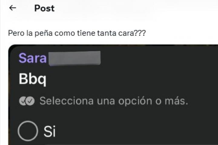 El tuit de @jvnsashaa en la red social X