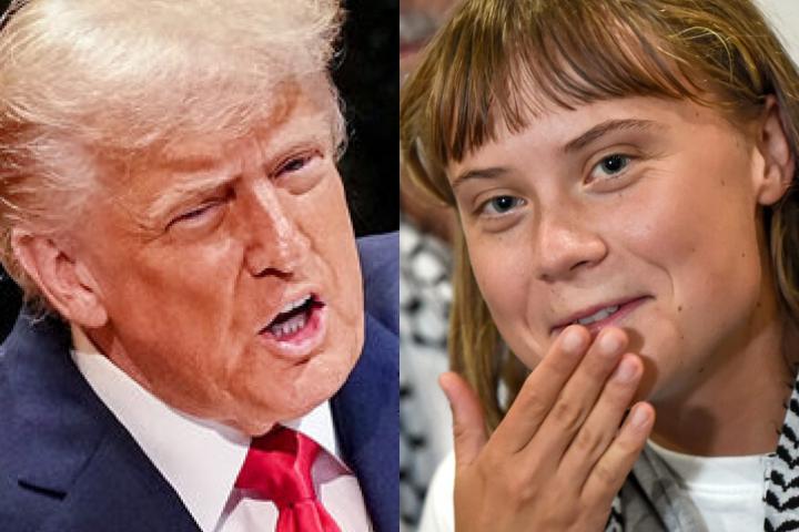 El presidente de EEUU, Donald Trump, y la activista sueca Greta Thunberg; en sendas imágenes de archivo, respectivamente.