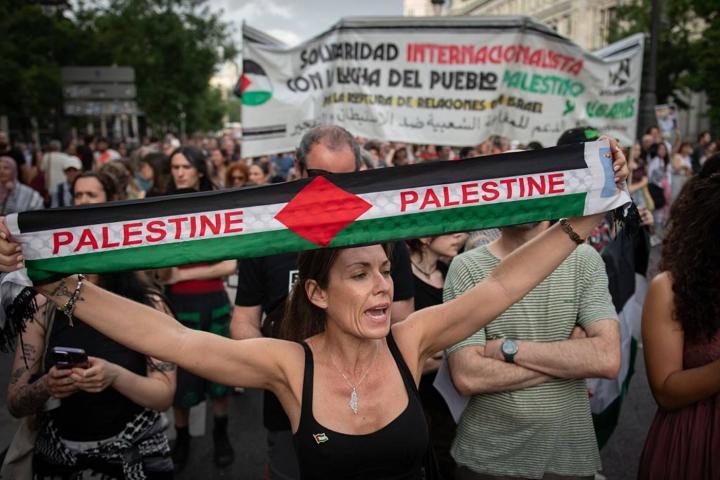 Manifestación en Madrid en defensa de Palestina del pasado 20 de junio