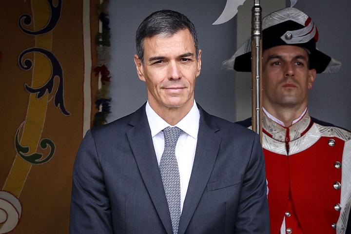 Pedro Sánchez, en el desfile del Día de la Hispanidad de 2025.