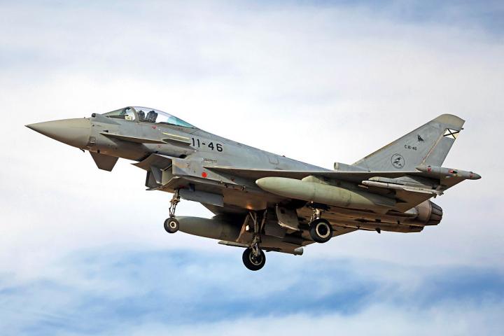 Uno de los Eurofighter del Ejército español