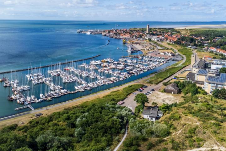 Vista aérea de la isla de Terschelling, en Países Bajos.