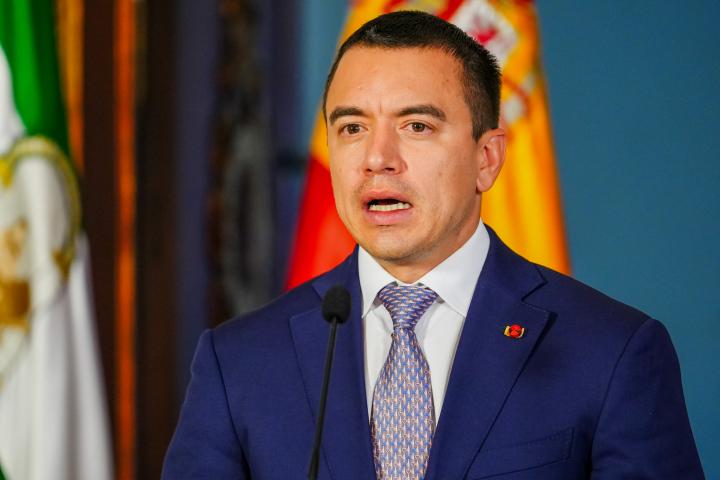 Imagen de archivo del mandatario ecuatoriano, Daniel Noboa.