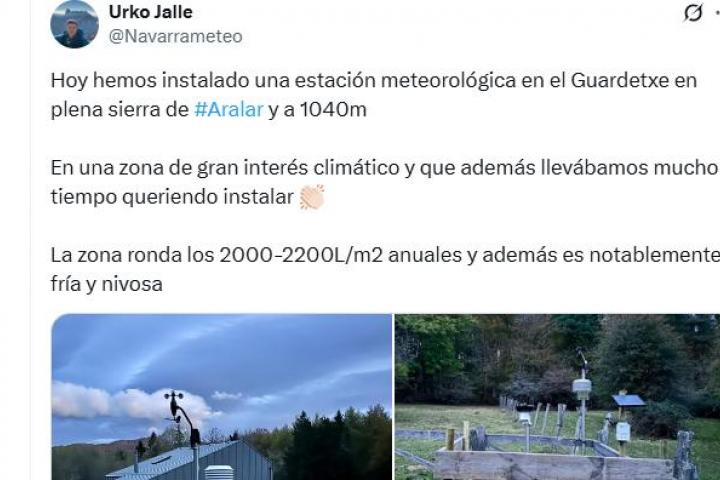 El tuit de @Navarrameteo.