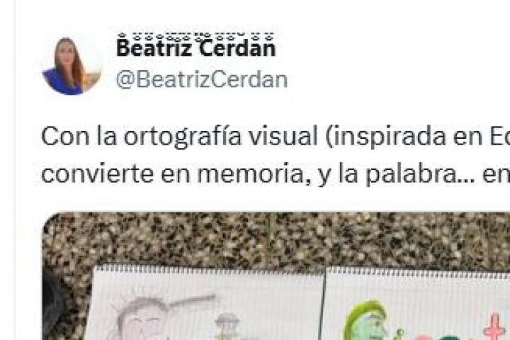 El tuit de la profesora @BeatrizCerdan.