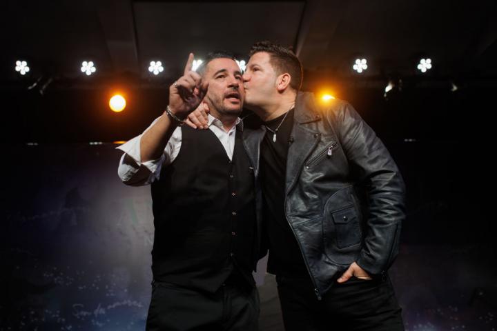 Andy (izda.) y Lucas, juntos en la presentación de su gira de despedidaºº