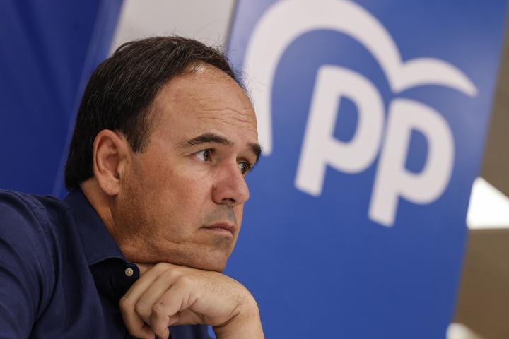 Juanfran Pérez Llorca, portavoz del PP valenciano durante una comparecencia