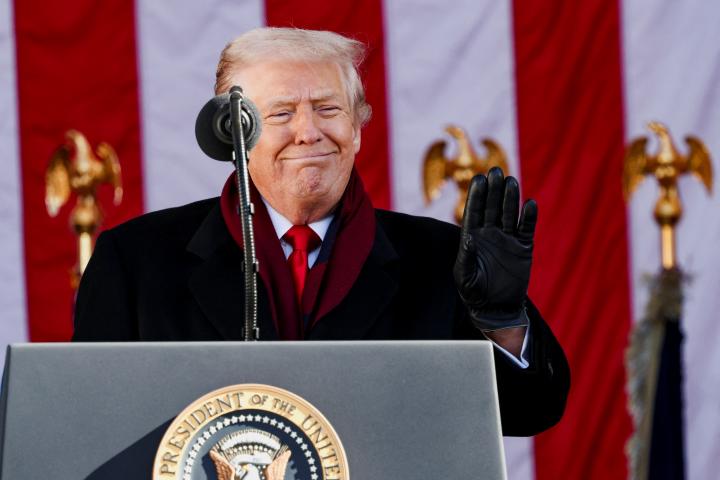 Donald Trump, celebrando los actos por el Día del Veterano, en el cementerio de Arlington, Virginia (EEUU).