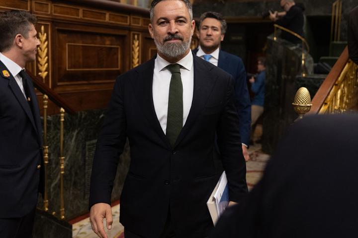El presidente de Vox, Santiago Abascal