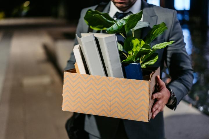 Un trabajador despedido, en una imagen de archivo