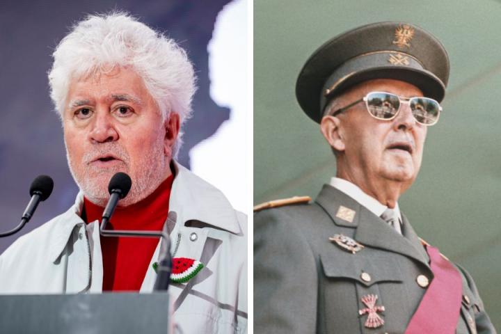 Pedro Almodóvar y Francisco Franco.