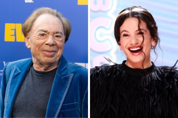 El legendario compositor Andrew Lloyd Webber y la cantante Rosalía.