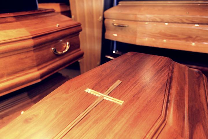 Ataúdes, en una imagen de archivo