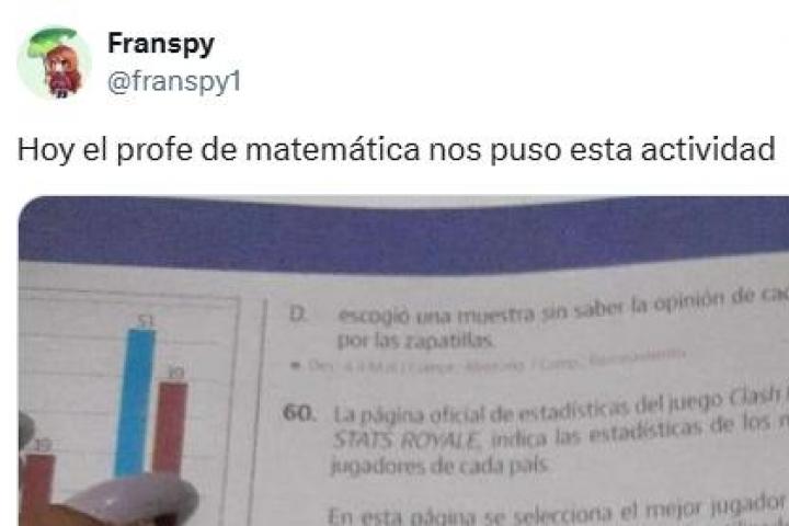 El ejercicio de matemáticas visto en X.