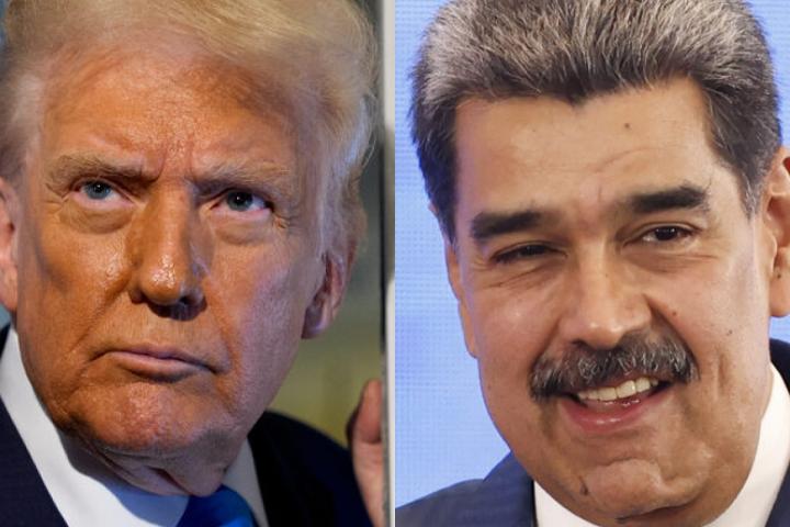 El presidente de EEUU, Donald Trump, y su homólogo venezolano, Nicolás Maduro; en sendas imágenes de archivo, respectivamente.