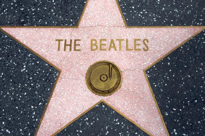 Estrella de The Beatles en el Paseo de la Fama en Los Ángelez
