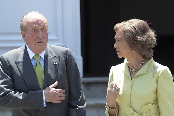 Los reyes Juan Carlos y Sofía en La Zarzuela durante la visita oficial de Naruhito de Japón