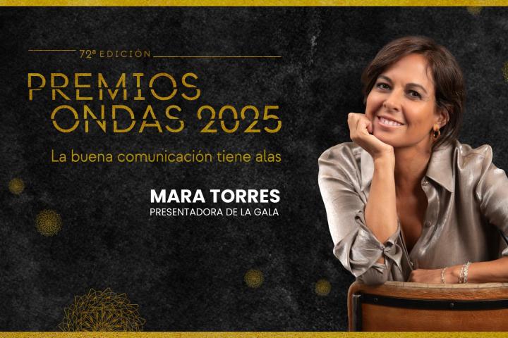 Mara Torres presentará la Gran Gala de entrega de los Premios Ondas 2025.
.