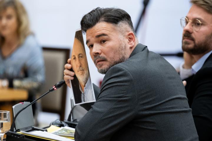 Gabriel Rufián este lunes en el Congreso de los Diputados.