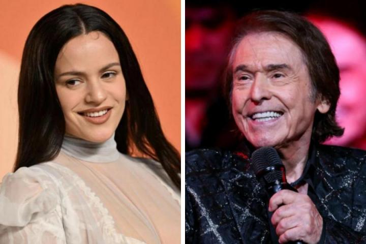 Rosalía y Raphael en dos fotos