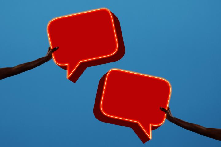 Ilustración de una conversación