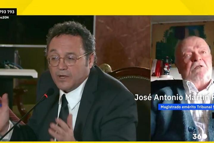 José Antonio Martín Pallín durante su intervención en RTVE
