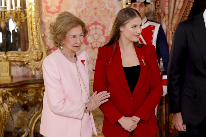 La reina Sofía y la princesa Leonor, en el Palacio Real