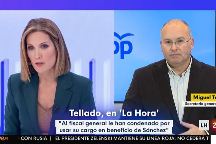Silvia Intxaurrondo y Miguel Tellado, en RTVE