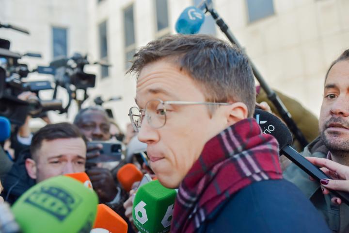 Íñigo Errejón ante los medios tras su salida de los Juzgados