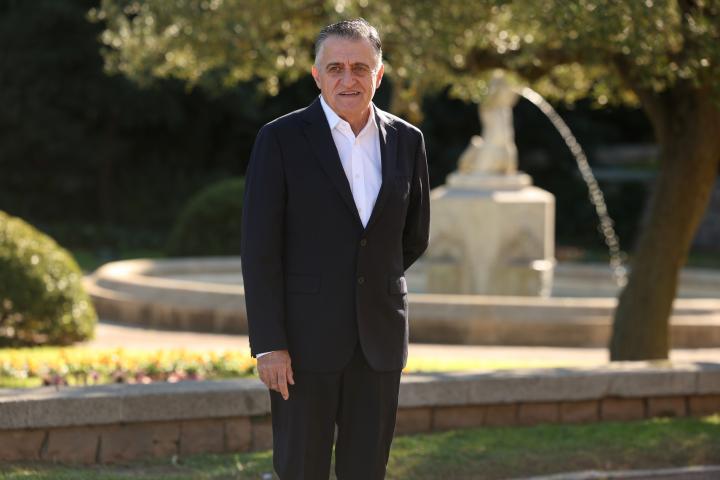 El Gran Wyoming en la recepción en el Palacete Albéniz.