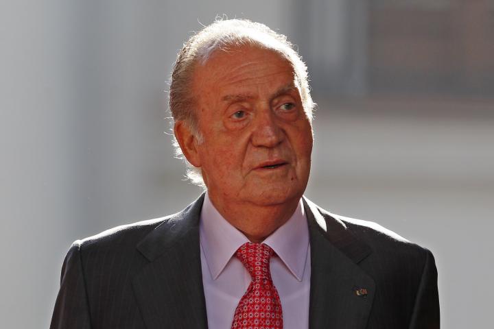 El rey Juan Carlos durante una visita a Chile
