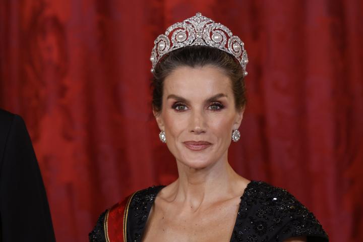 La reina Letizia, con la tiara Cartier