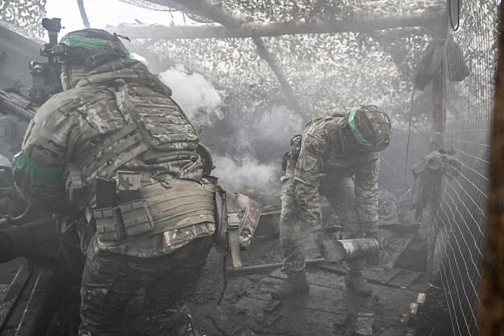 Soldados ucranianos en uno de los frentes de Pokrovsk