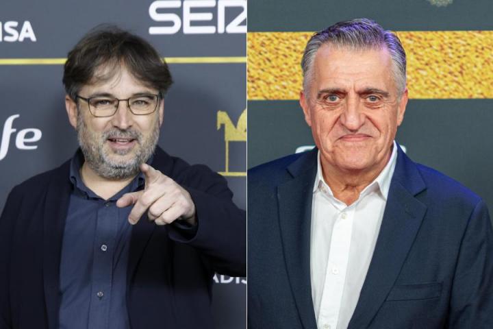 Évole en una imagen de archivo en los Premios Ondas 2024 y El Gran Wyoming, este miércoles en la edición de este año.