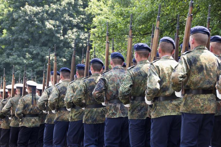 Desfile de la Bundeswehr alemana en una imagen de archivo
