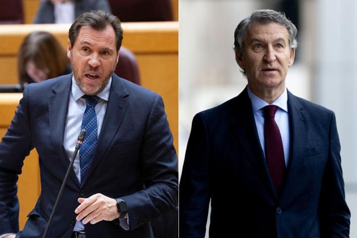 Fotomontaje de Óscar Puente y Alberto Núñez Feijóo.