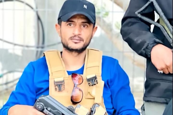 El miliciano gazatí Yaser Abu Shabab, en una captura de un vídeo.