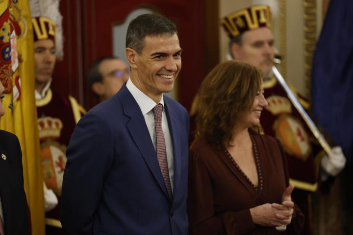 El presidente del Gobierno, Pedro Sánchez, en el aniversario de la Constitución.