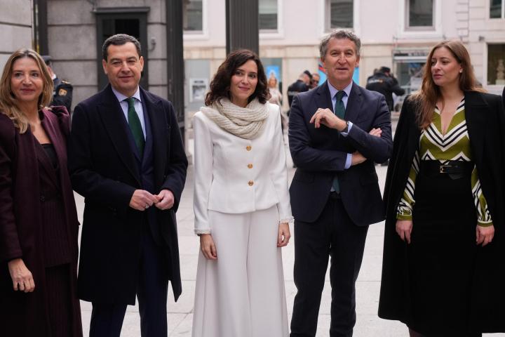 Feijóo, este sábado junto a Moreno Bonilla, Ayuso y sus portavoces en Las Cortes