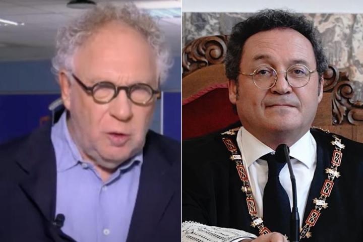 Fotomontaje de Ernesto Ekaizer y el fiscal Álvaro García Ortiz.